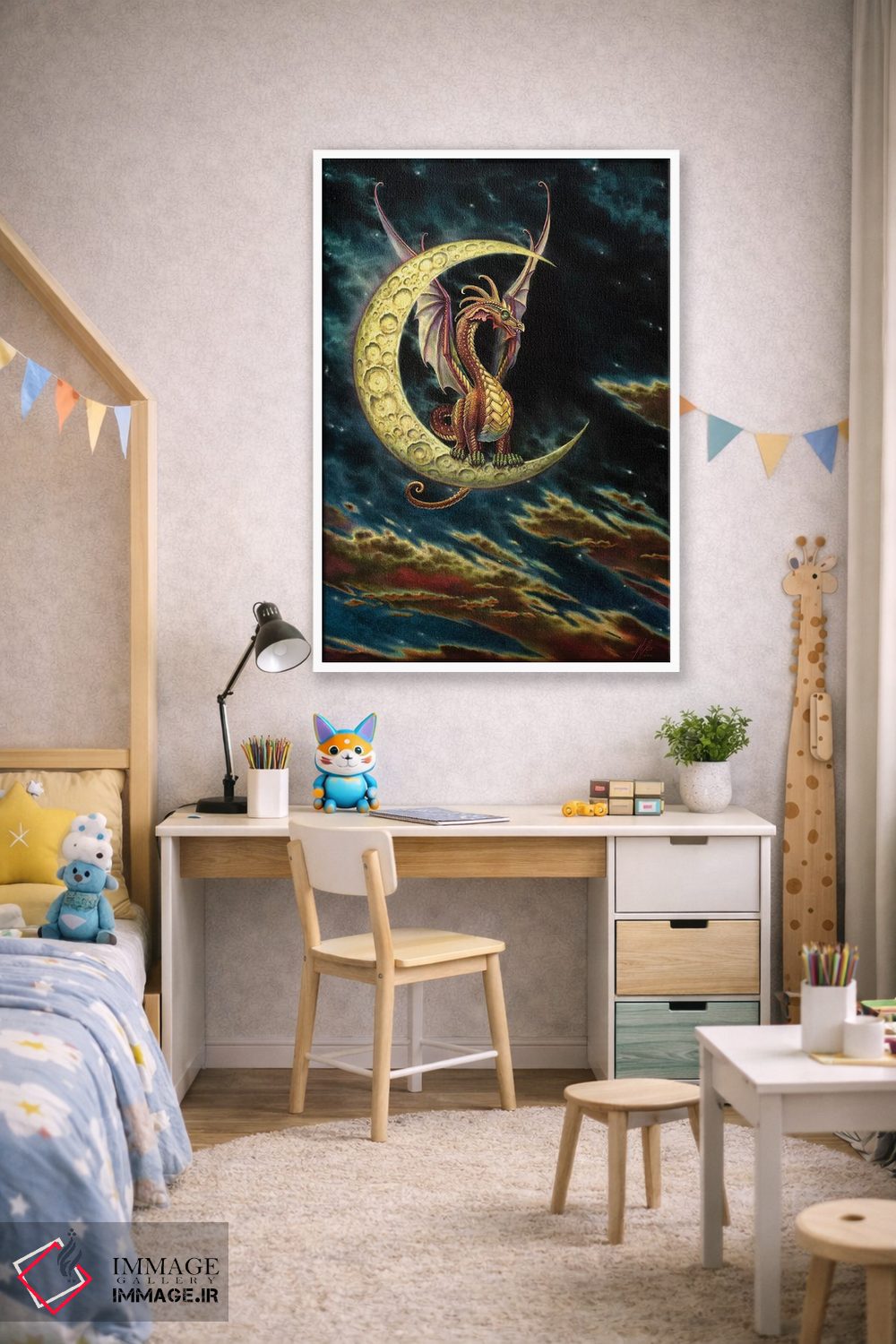 تابلو دکوراتیو اژدهای ماه اثر مایلز پینکنی - D1W