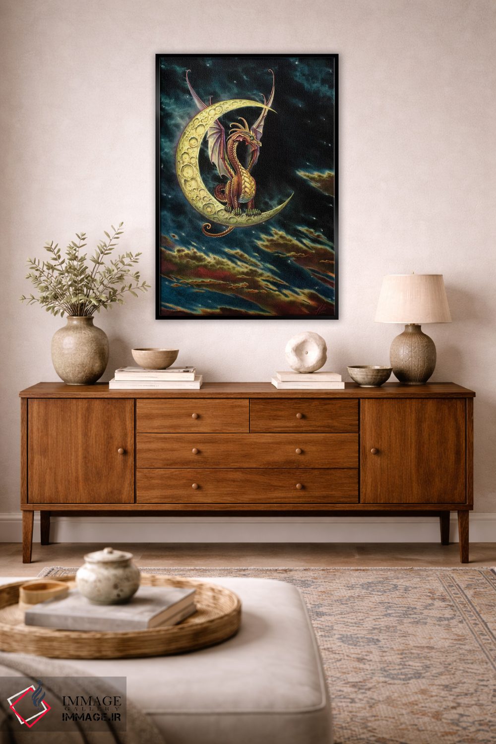 تابلو دکوراتیو اژدهای ماه اثر مایلز پینکنی - D5B