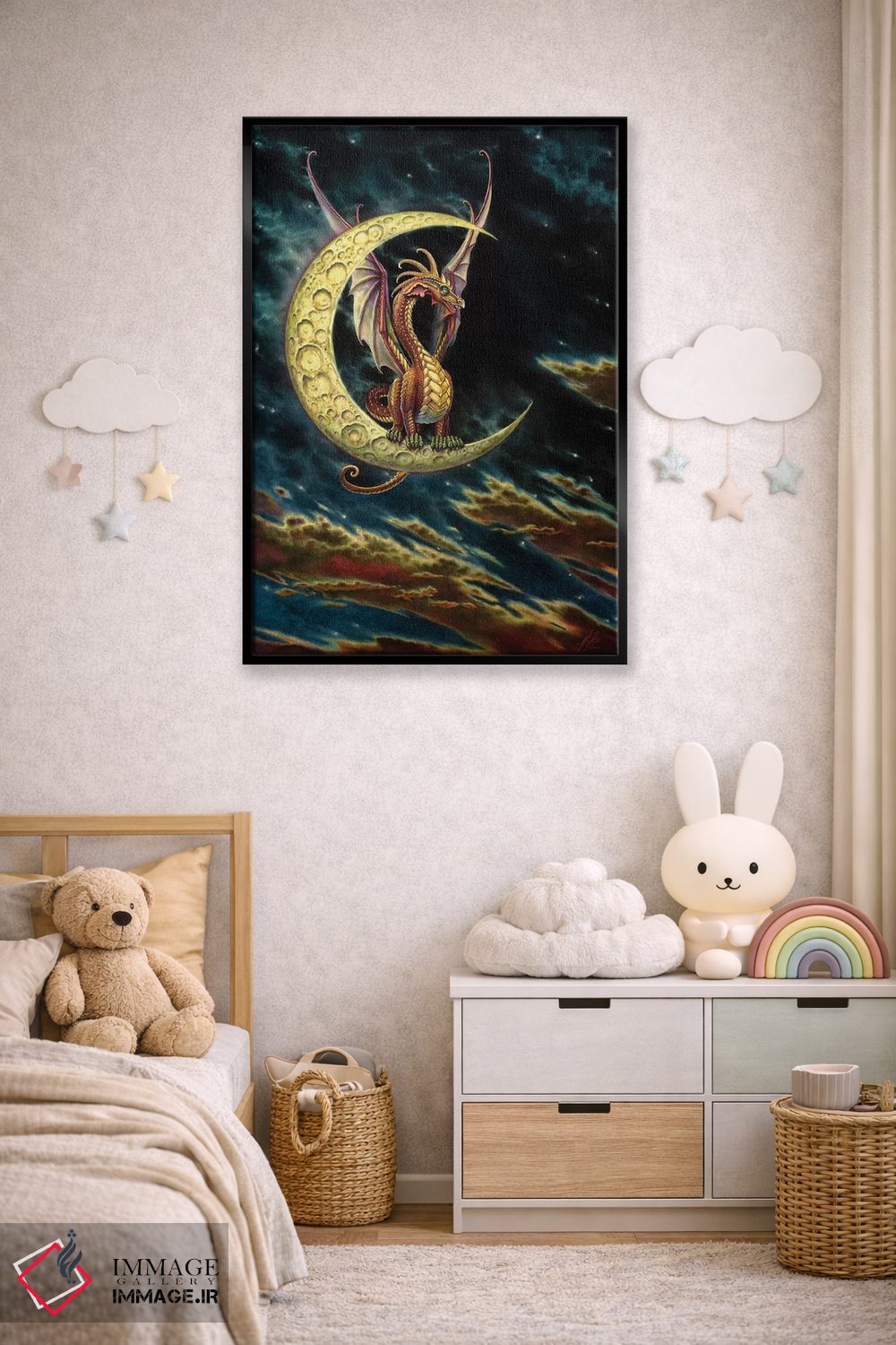 تابلو دکوراتیو اژدهای ماه اثر مایلز پینکنی - D6B
