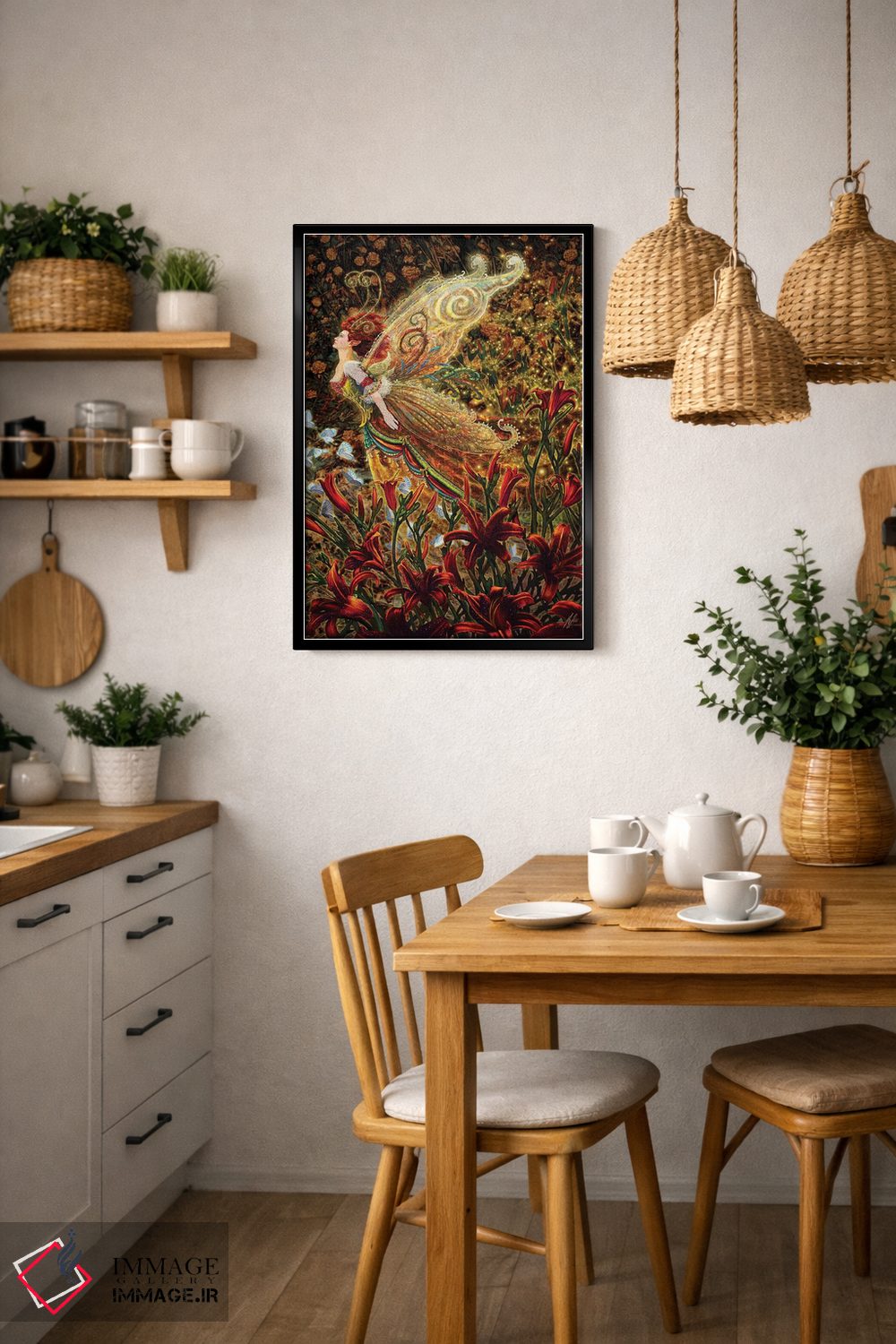 تابلو دکوراتیو سوسن اثر مایلز پینکنی - D6B