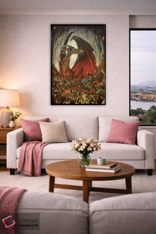 تابلو دکوراتیو اژدهای گنج اثر مایلز پینکنی - D5B
