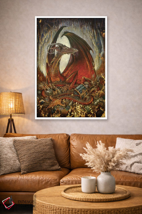 تابلو دکوراتیو اژدهای گنج اثر مایلز پینکنی - D3W