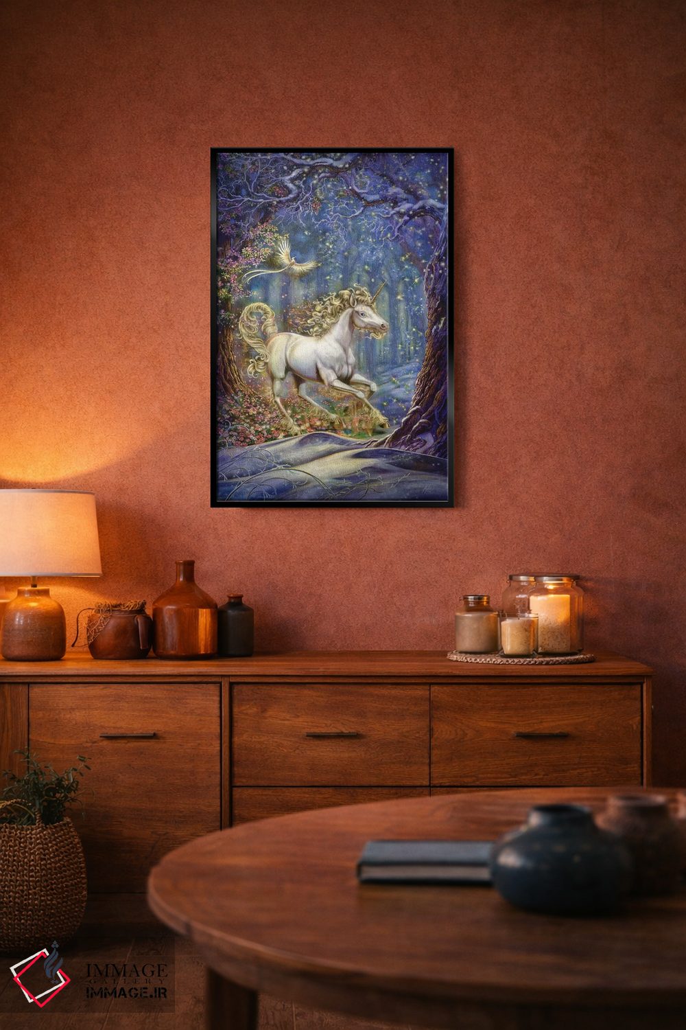 تابلو دکوراتیو تک شاخ اثر مایلز پینکنی - D4B