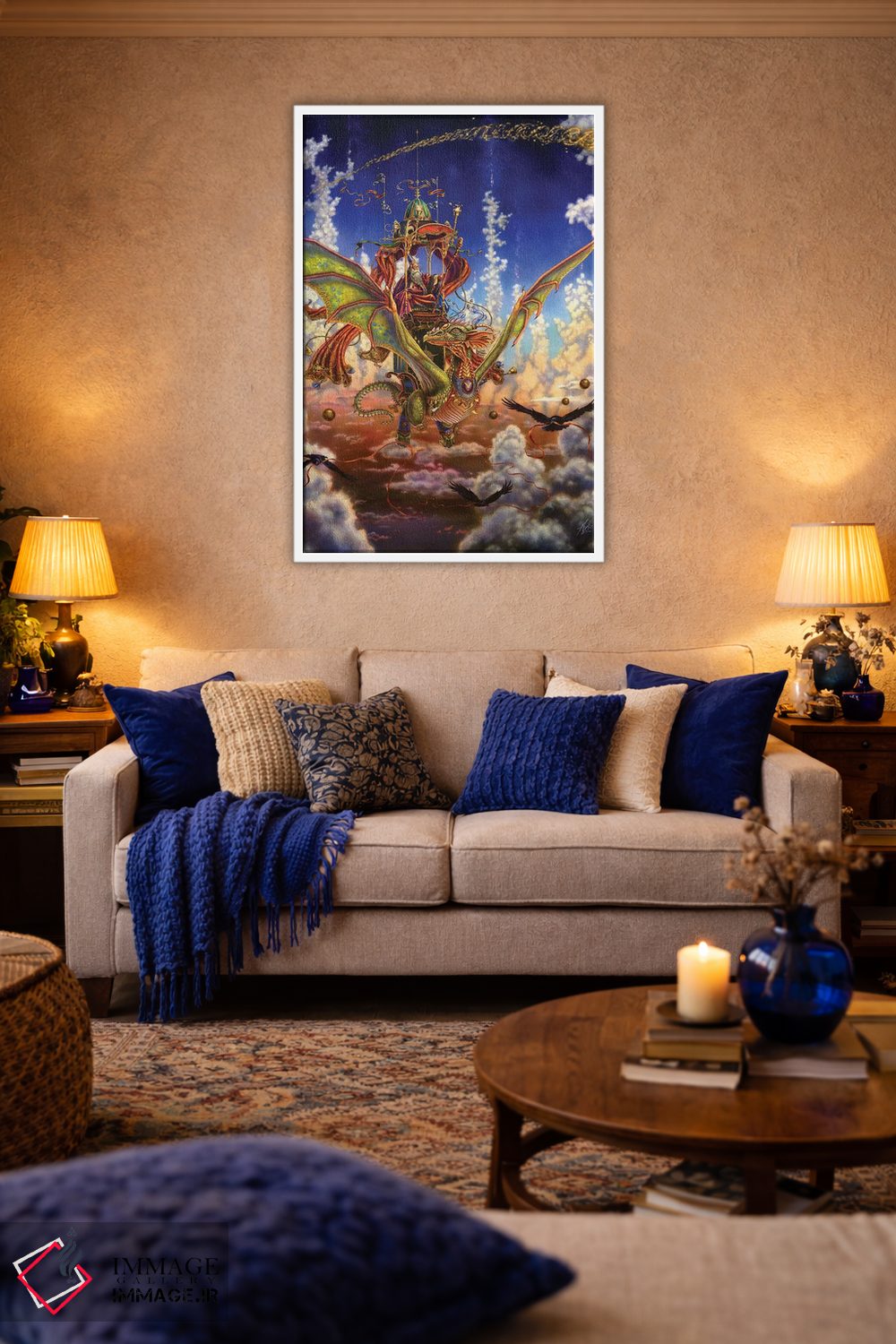 تابلو دکوراتیو پرواز اژدها اثر مایلز پینکنی - D2W