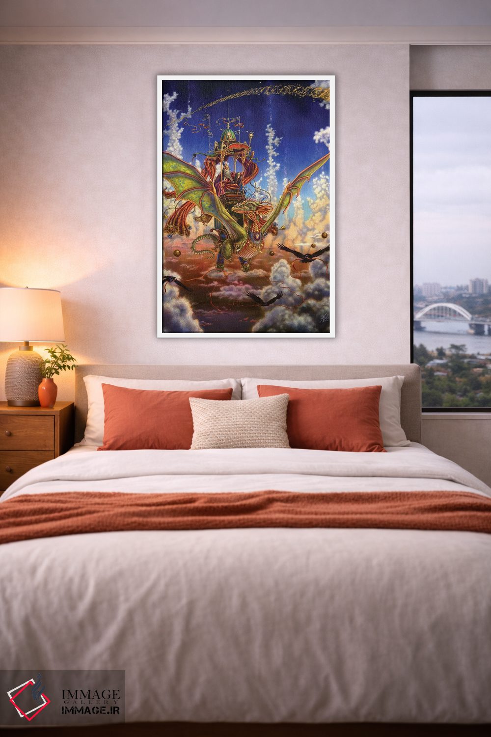 تابلو دکوراتیو پرواز اژدها اثر مایلز پینکنی - D3W