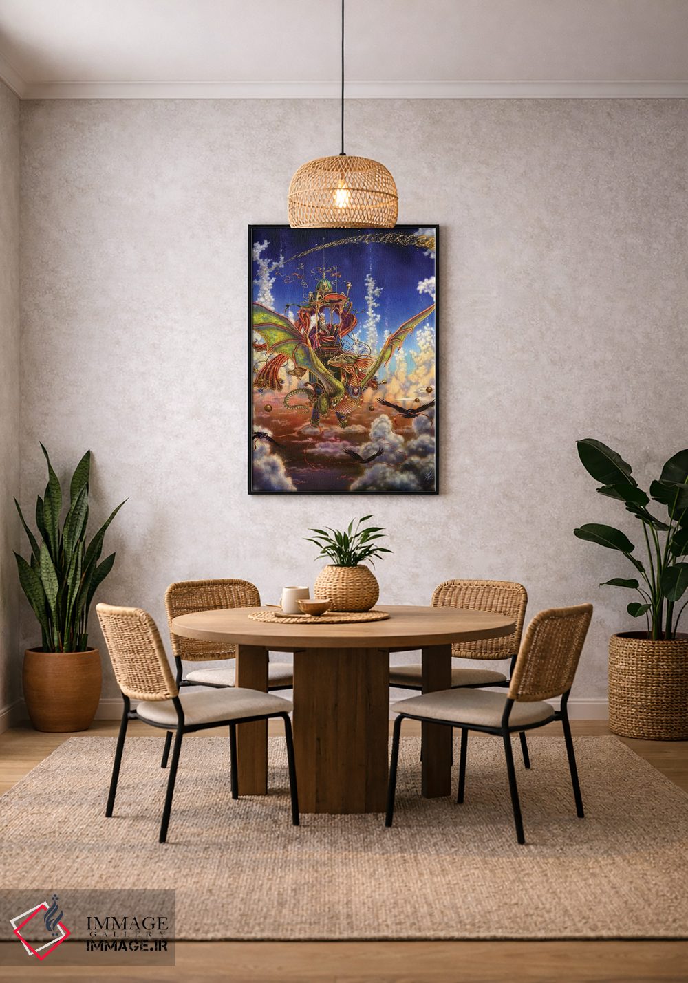 تابلو دکوراتیو پرواز اژدها اثر مایلز پینکنی - D4B