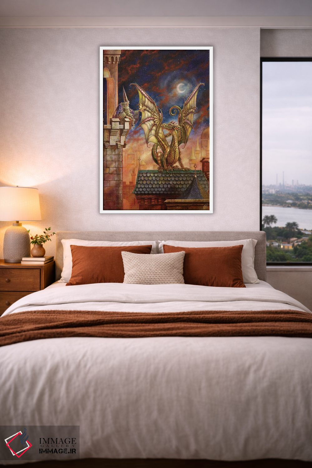 تابلو دکوراتیو آتش اژدها ۲ اثر مایلز پینکنی - D3W