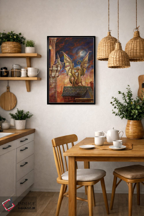 تابلو دکوراتیو آتش اژدها ۲ اثر مایلز پینکنی - D5B