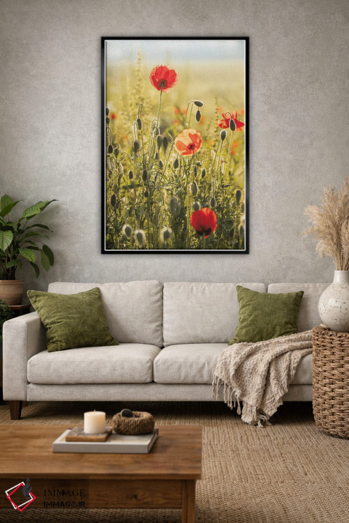 تابلو دکوراتیو مزرعه خشخاش ۲ اثر مارتین پودت - D2B