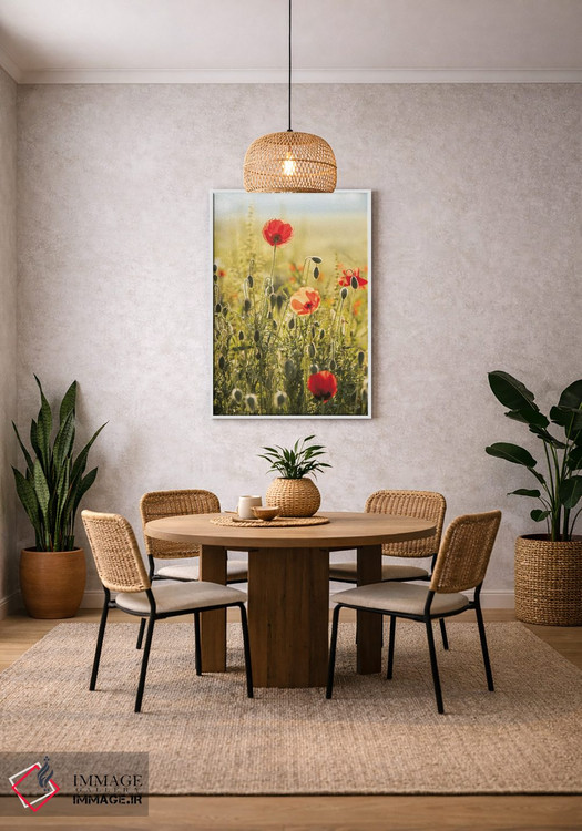 تابلو دکوراتیو مزرعه خشخاش ۲ اثر مارتین پودت - D3W