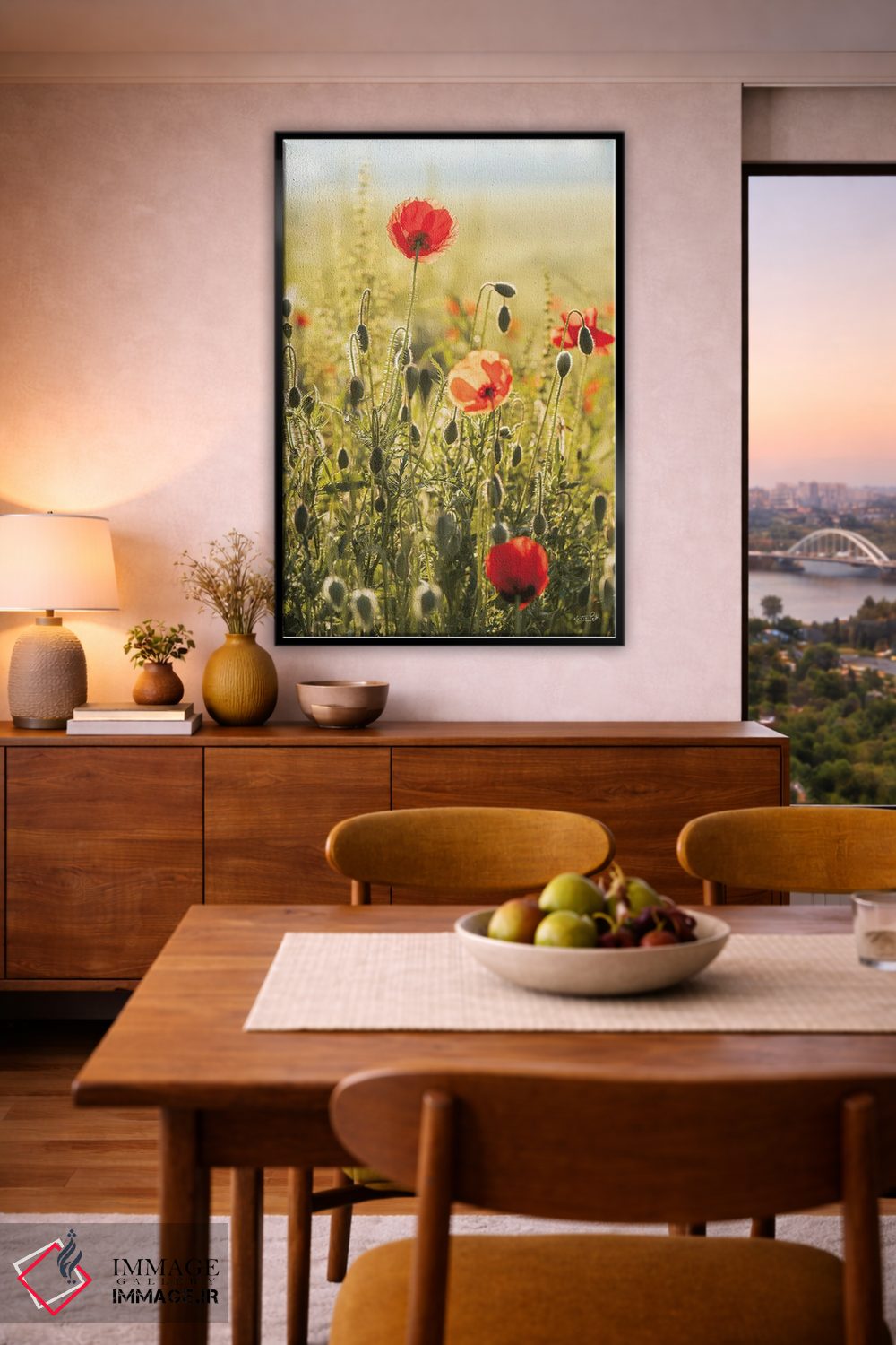 تابلو دکوراتیو مزرعه خشخاش ۲ اثر مارتین پودت - D6B