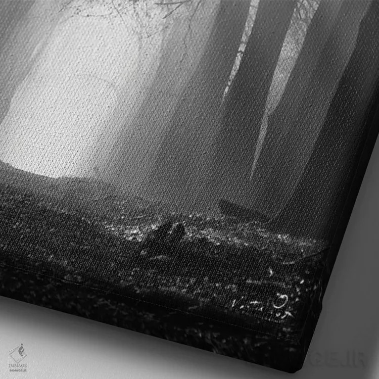 تابلو دکوراتیو مسیر پرتو خورشید اثر مارتین پودت - نمای نزدیک بافت بوم