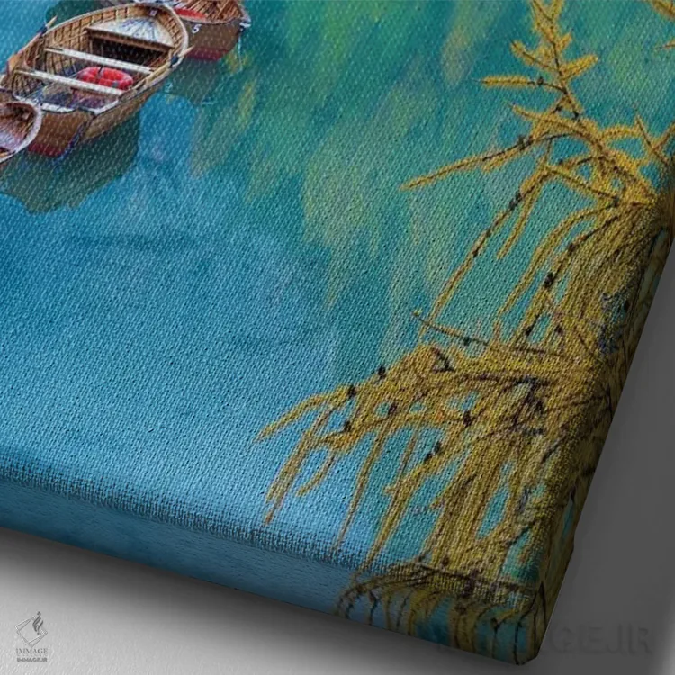 تابلو دکوراتیو منحنی S اثر مارتین پودت - نمای نزدیک بافت بوم