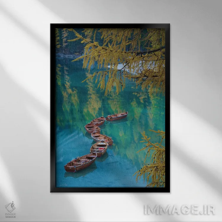 تابلو دکوراتیو منحنی S اثر مارتین پودت - نمای قابدار مشکی