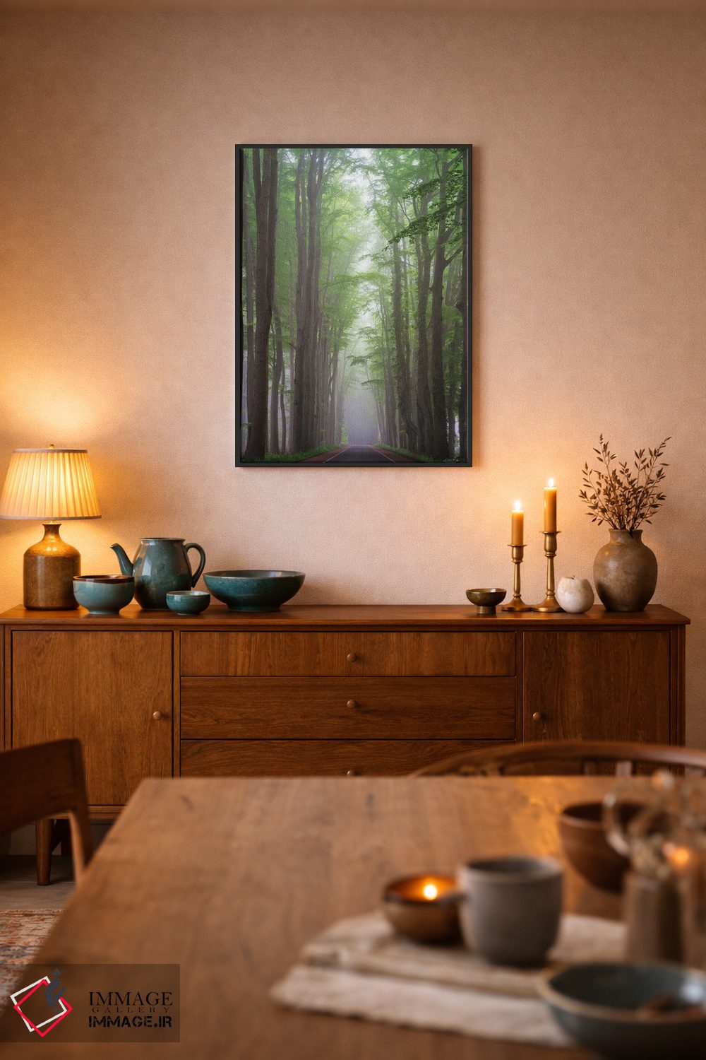 تابلو دکوراتیو جاده مه آلود اثر مارتین پودت - D6B