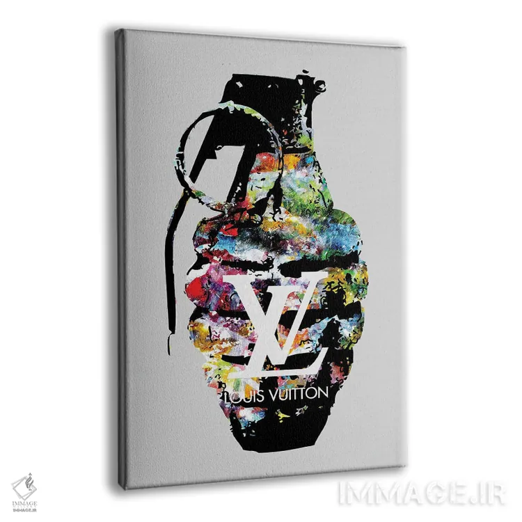 تابلو دکوراتیو نارنجک لویی ویتون اثر مورگان پاسلیه - نمای پرسپکتیو محصول