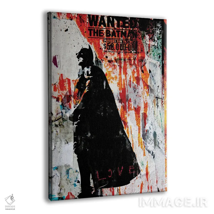 تابلو دکوراتیو بتمن اثر مورگان پاسلیه - نمای پرسپکتیو محصول