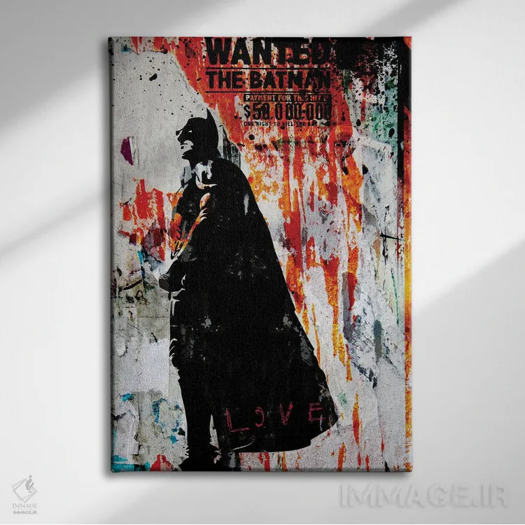 تابلو دکوراتیو بتمن اثر مورگان پاسلیه - نمای روبهرو روی دیوار