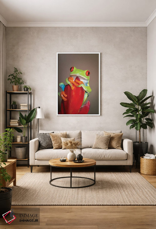 تابلو دکوراتیو قورباغه درختی چشم قرمز - ۱ اثر مارسا پرایور - D1W