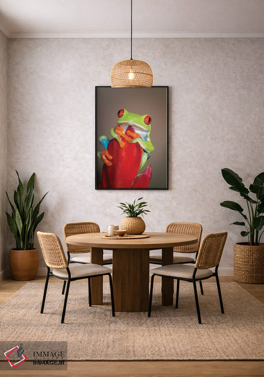 تابلو دکوراتیو قورباغه درختی چشم قرمز - ۱ اثر مارسا پرایور - D4B