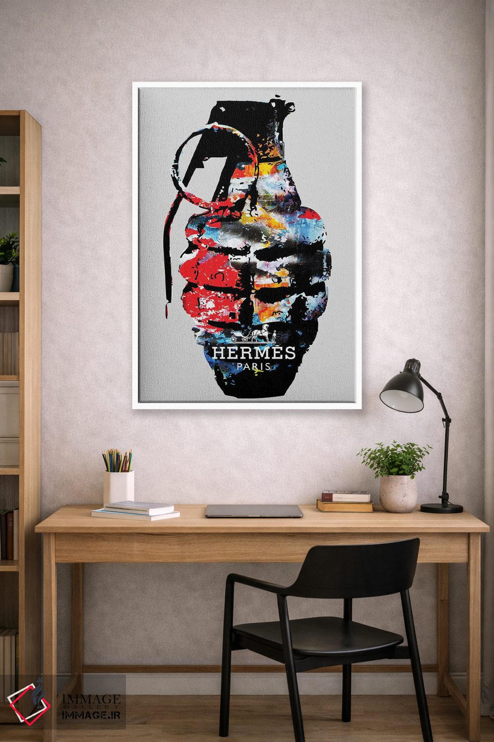 تابلو دکوراتیو نارنجک هرمس اثر مورگان پاسلیه - D1W