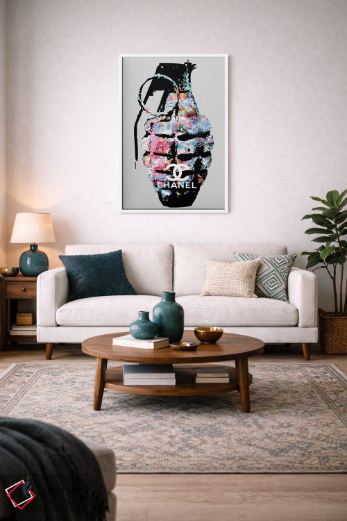 تابلو دکوراتیو نارنجک شنل اثر مورگان پاسلیه - D3W