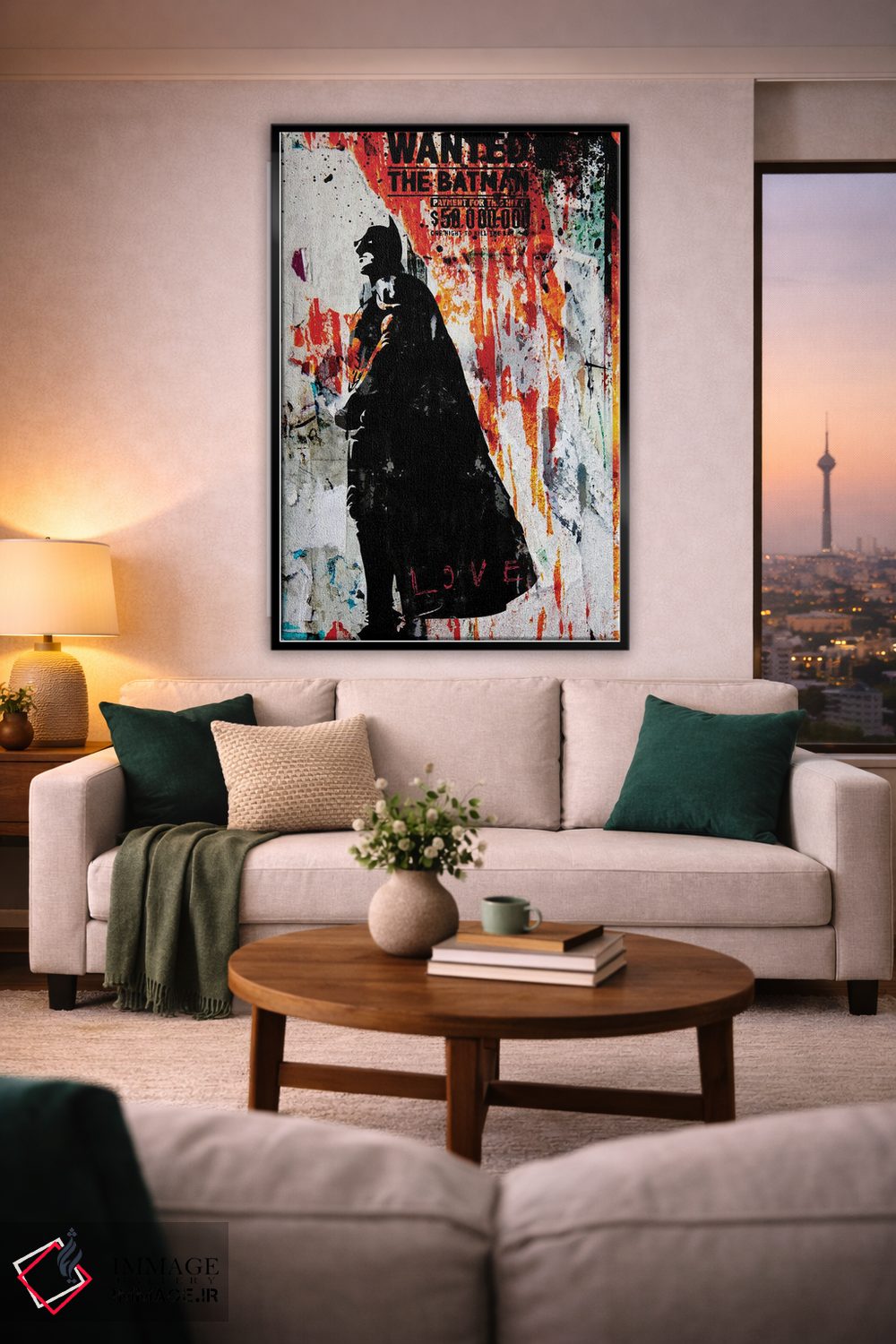 تابلو دکوراتیو بتمن اثر مورگان پاسلیه - D2B