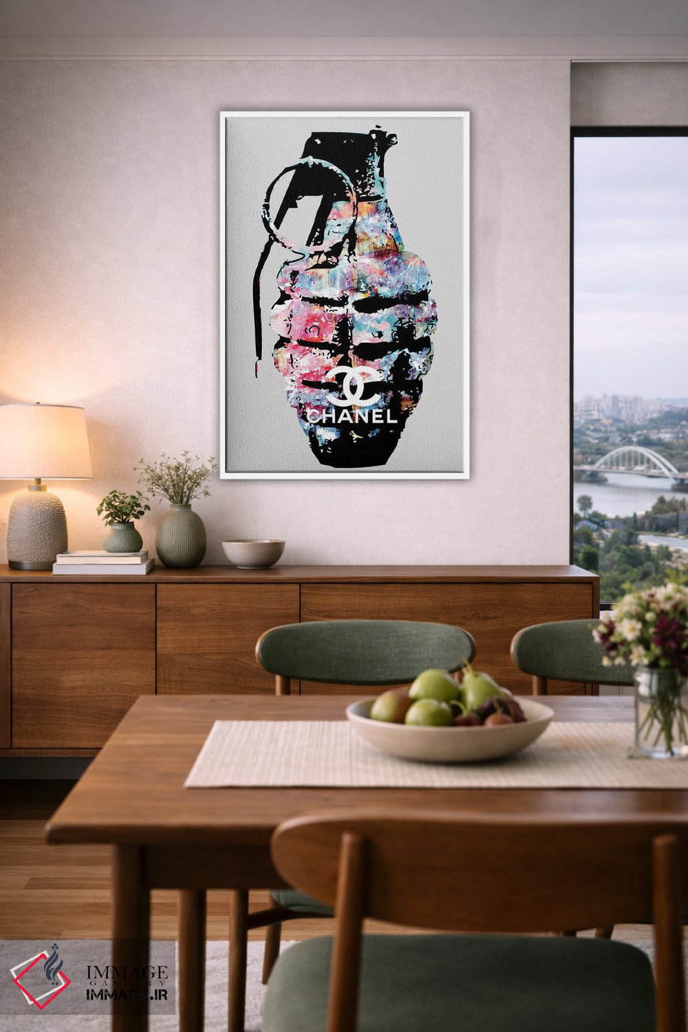 تابلو دکوراتیو نارنجک شنل اثر مورگان پاسلیه - D6W