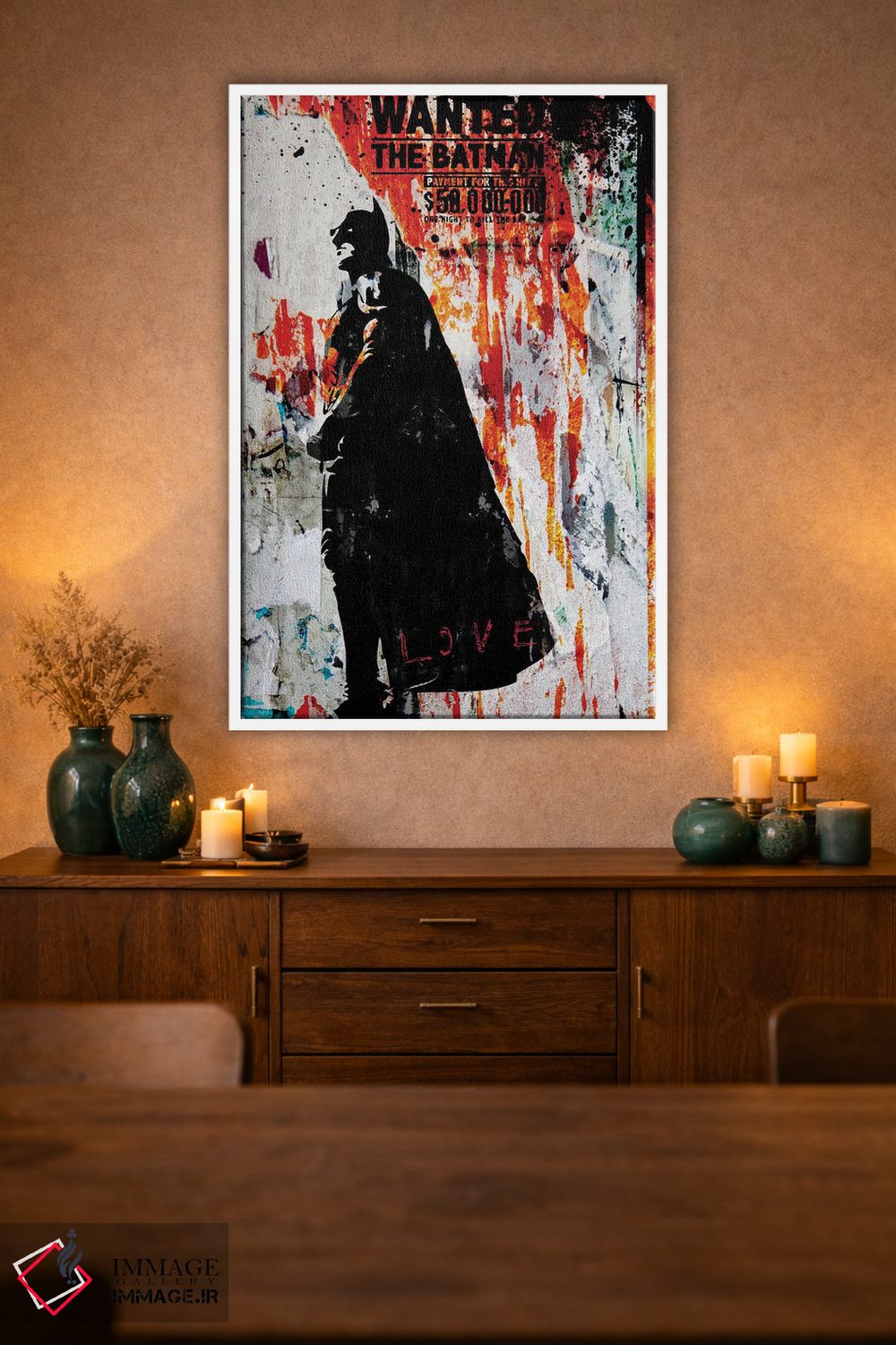 تابلو دکوراتیو بتمن اثر مورگان پاسلیه - D1W