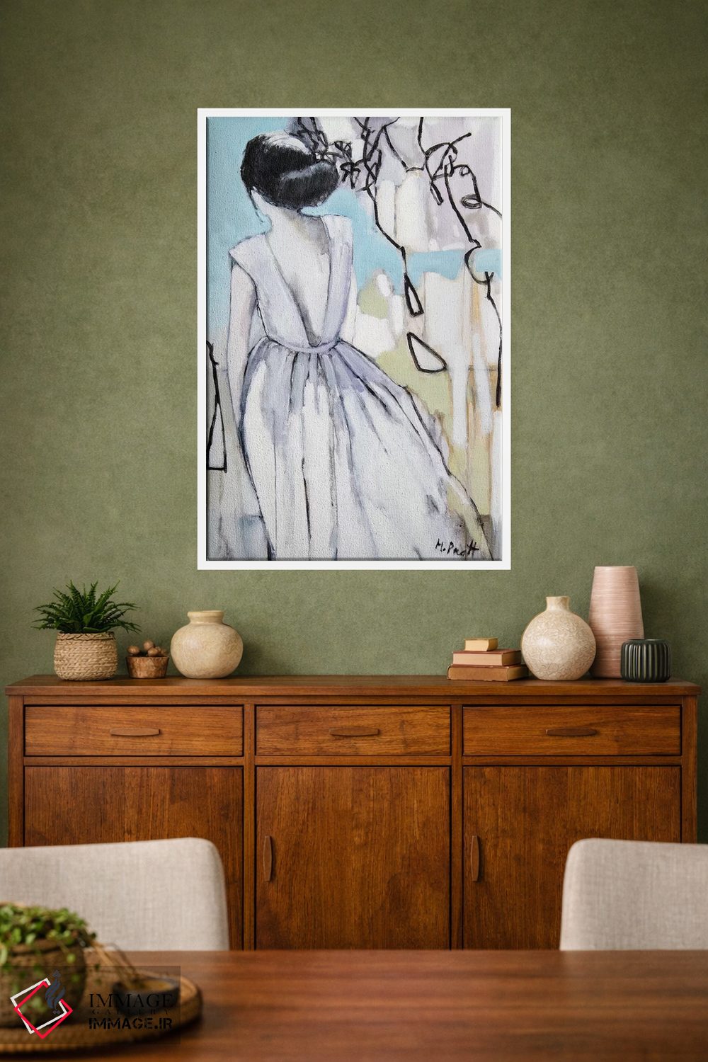 تابلو دکوراتیو واکنش الگودار اثر مری پرت - D1W