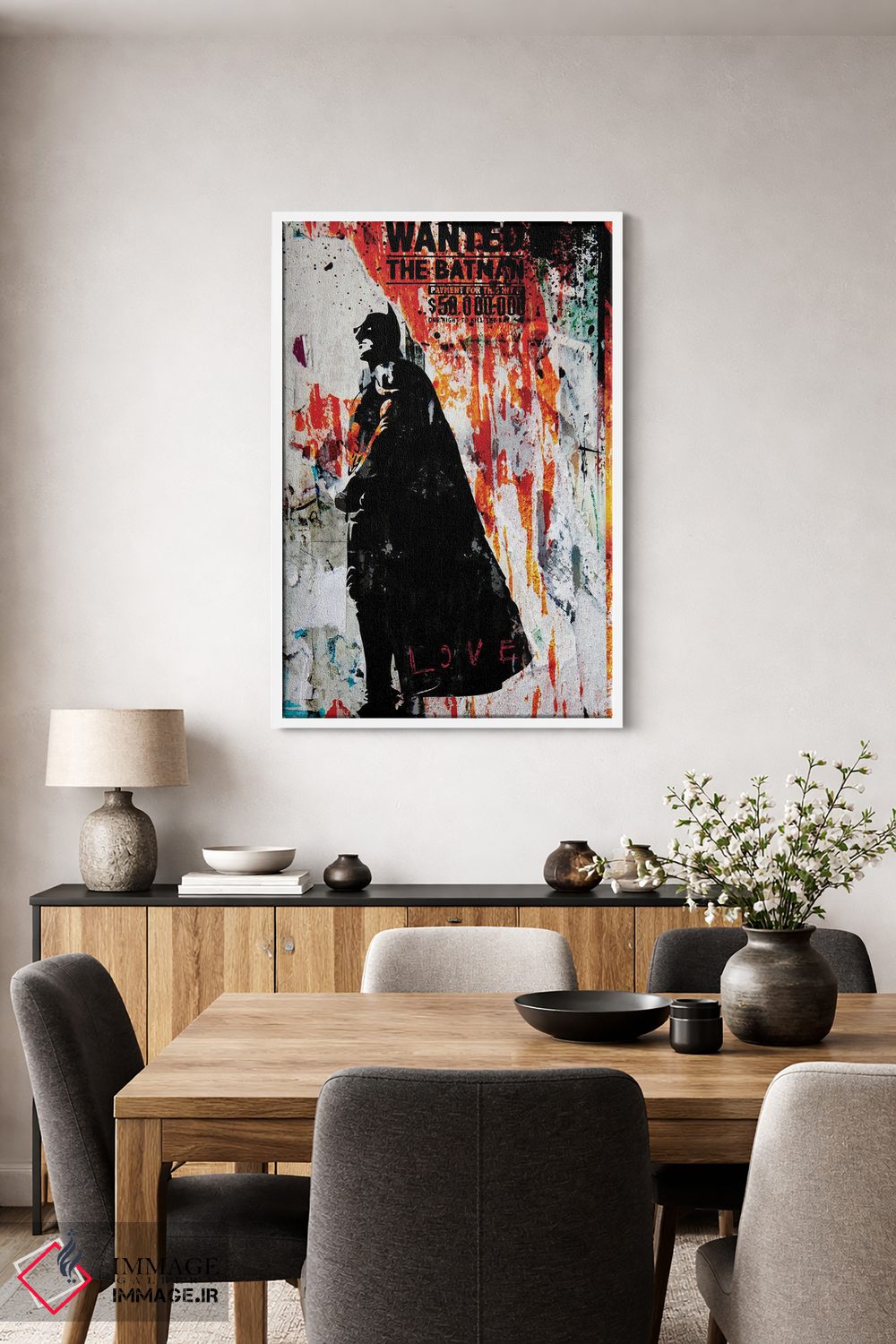 تابلو دکوراتیو بتمن اثر مورگان پاسلیه - D3W
