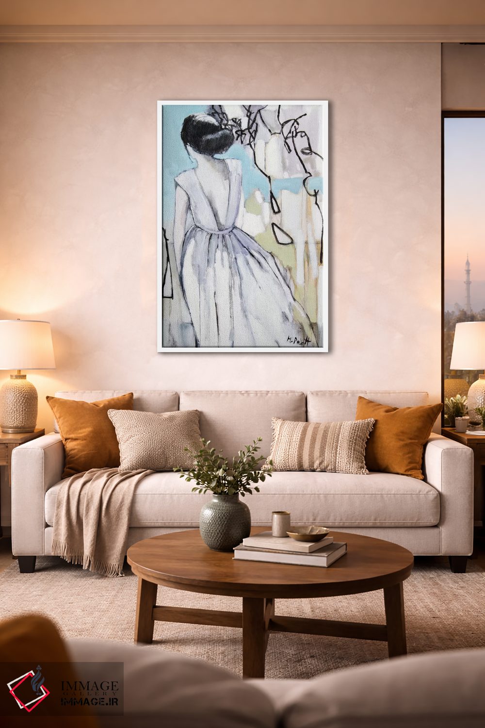 تابلو دکوراتیو واکنش الگودار اثر مری پرت - D2W