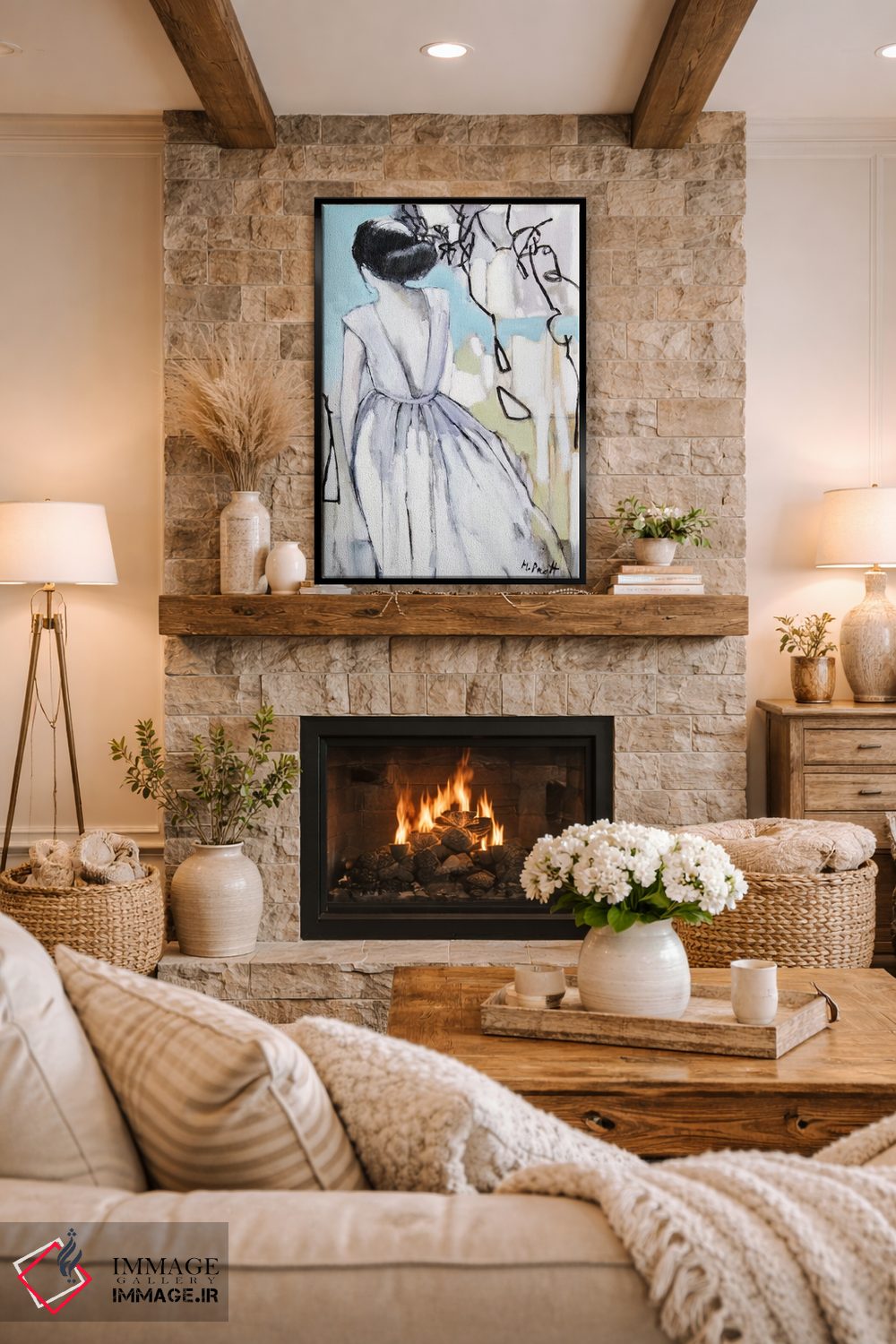 تابلو دکوراتیو واکنش الگودار اثر مری پرت - D4B