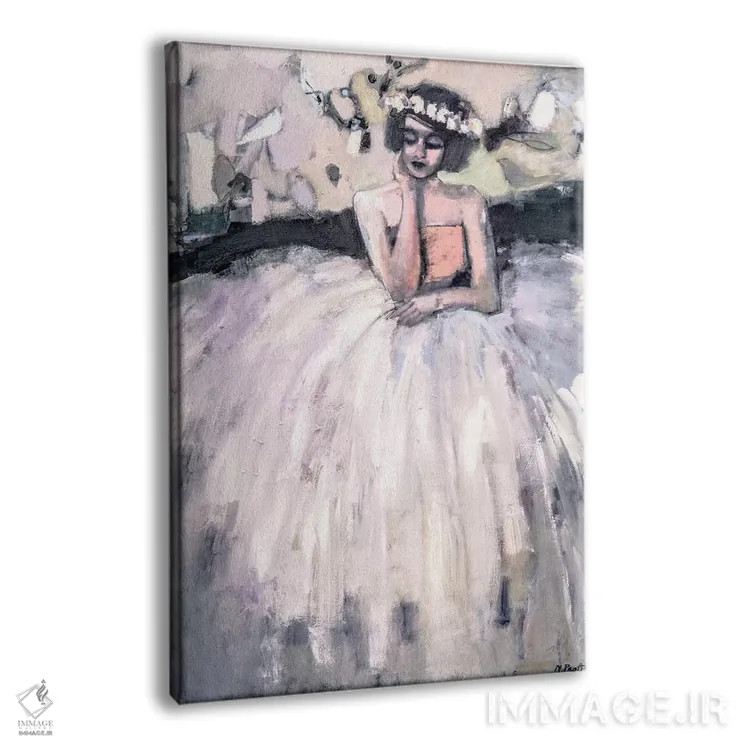 تابلو دکوراتیو نشسته به شکلی بی تفاوت اثر مری پرت - نمای پرسپکتیو محصول