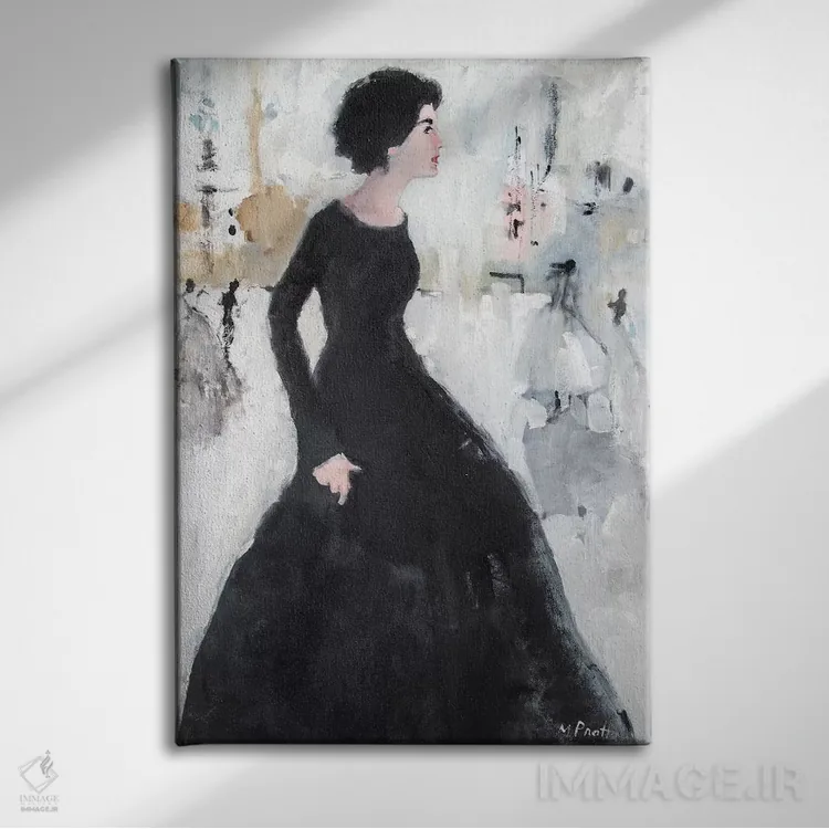 تابلو دکوراتیو زیبایی جانبی اثر مری پرت - نمای روبهرو روی دیوار