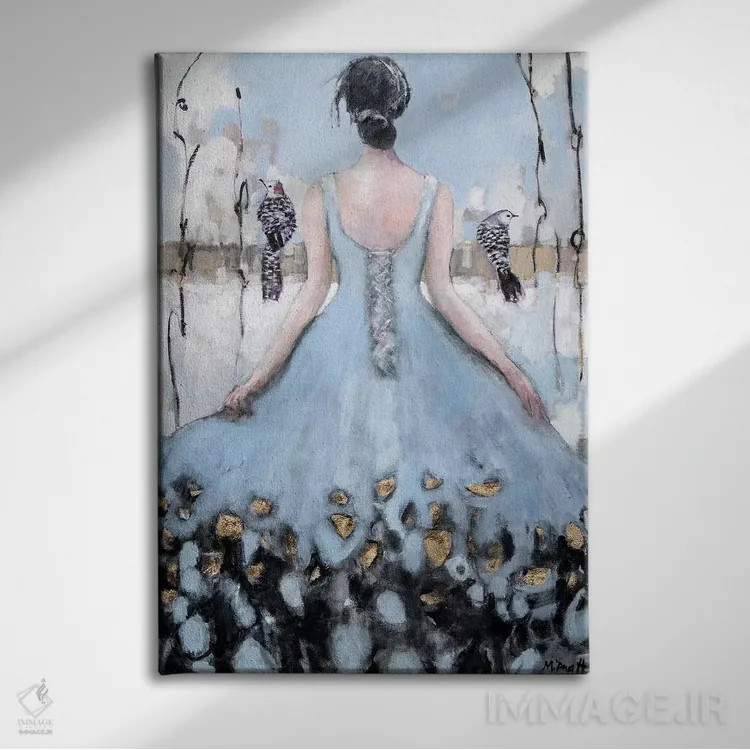 تابلو دکوراتیو در میان یک جفت اثر مری پرت - نمای روبهرو روی دیوار