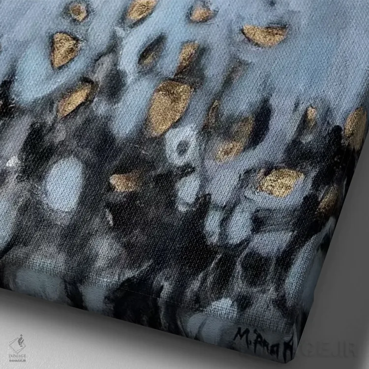 تابلو دکوراتیو در میان یک جفت اثر مری پرت - نمای نزدیک بافت بوم