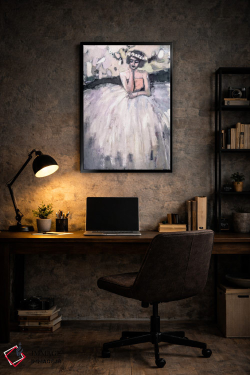 تابلو دکوراتیو نشسته به شکلی بی تفاوت اثر مری پرت - D6B