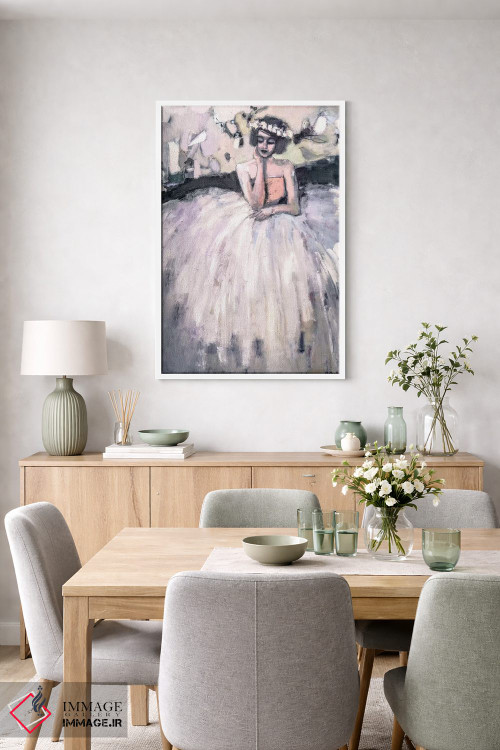 تابلو دکوراتیو نشسته به شکلی بی تفاوت اثر مری پرت - D5W