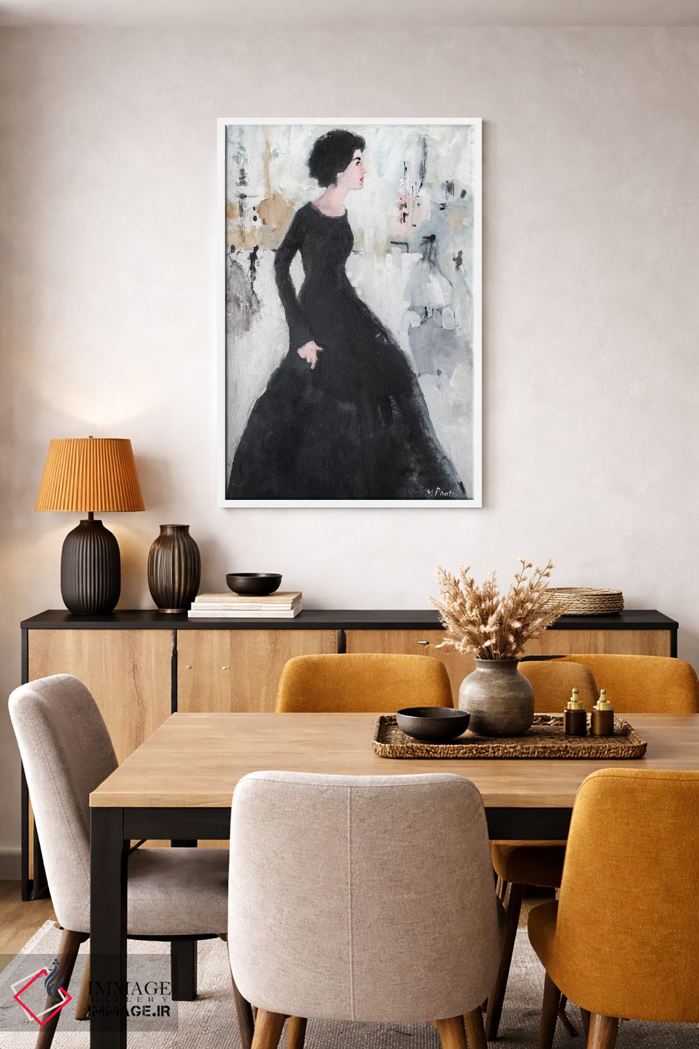 تابلو دکوراتیو زیبایی جانبی اثر مری پرت - D5W