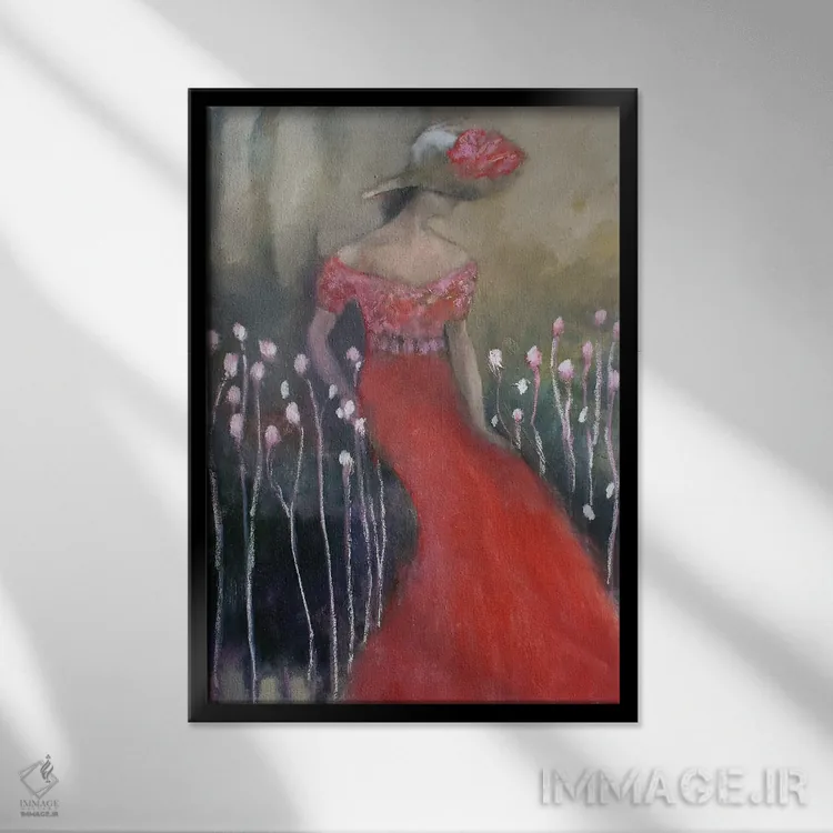 تابلو دکوراتیو میدان نور اثر مری پرت - نمای قابدار مشکی