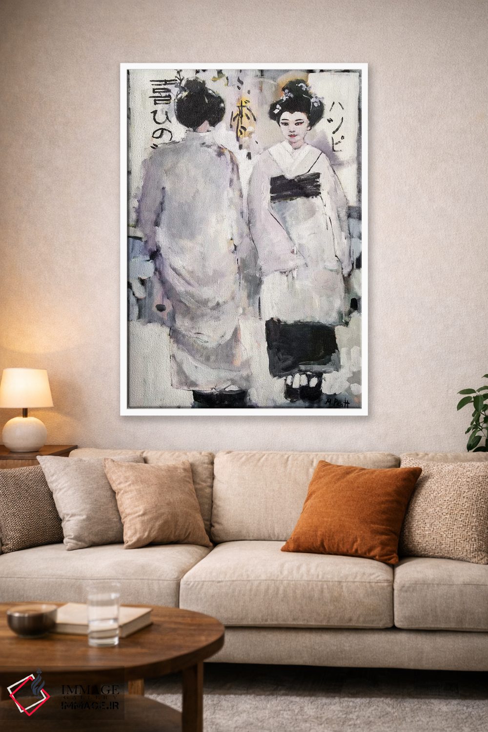 تابلو مدرن گیشای آوایی اثر مری پرت - D1W