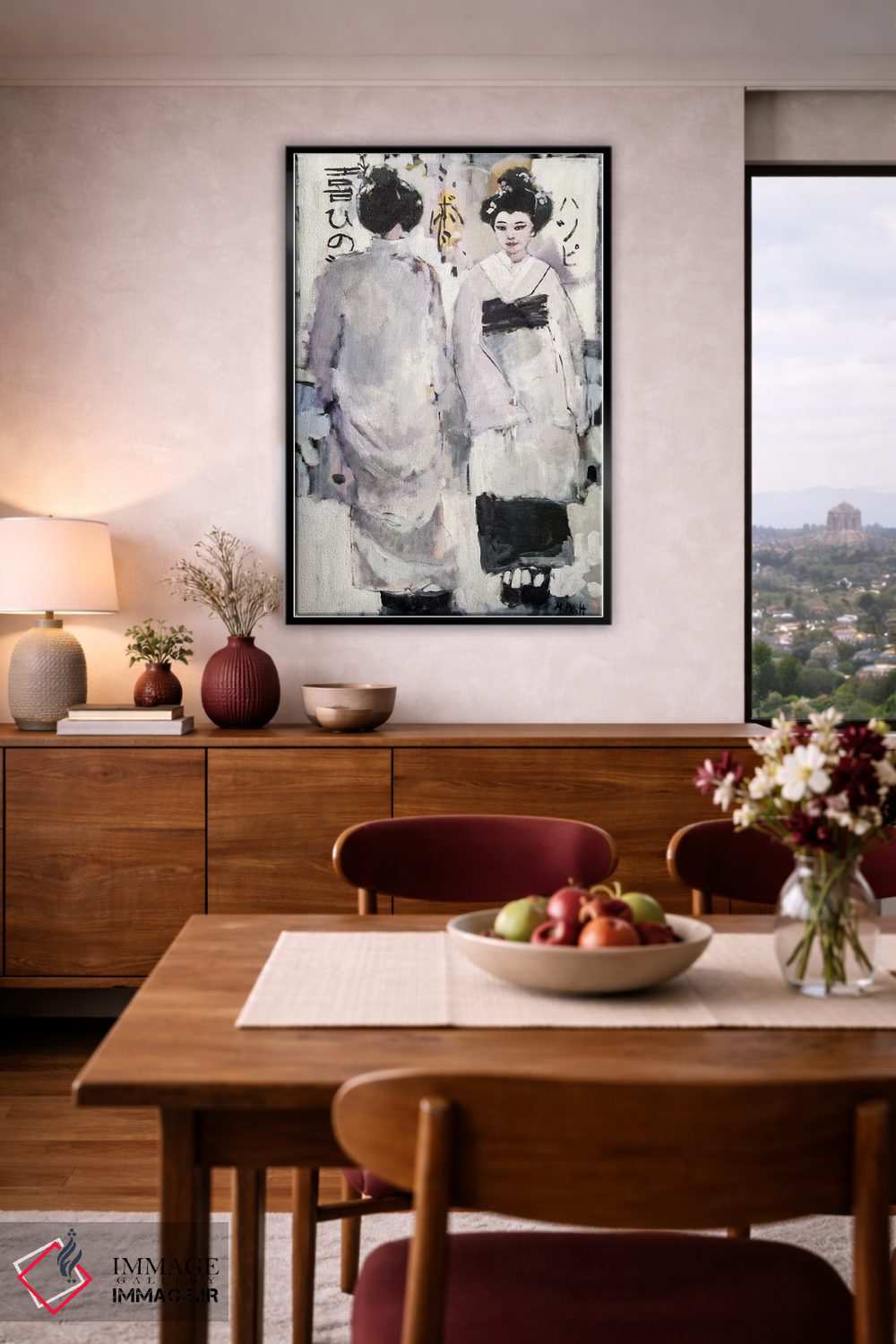 تابلو مدرن گیشای آوایی اثر مری پرت - D5B