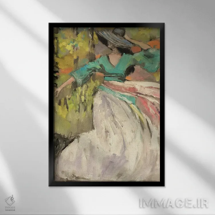 تابلو دکوراتیو باد وزیده اثر مری پرت - نمای قابدار مشکی