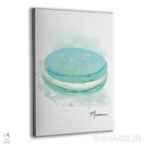 تابلو دکوراتیو ماکارون سبزآبی دسر اثر متیو پیوتروویچ - نمای پرسپکتیو محصول