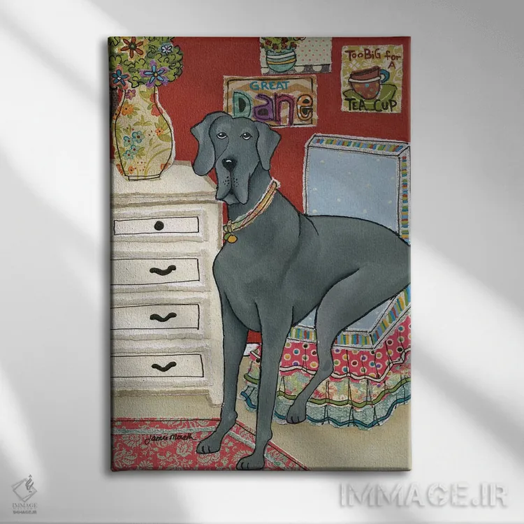 تابلو دکوراتیو بزرگ تر از یک فنجان چای اثر جیمی موراث - نمای روبهرو روی دیوار