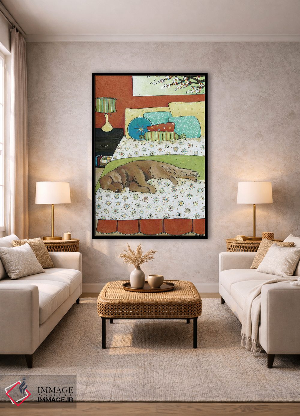 تابلو دکوراتیو چرت طلایی اثر جیمی موراث - D1B