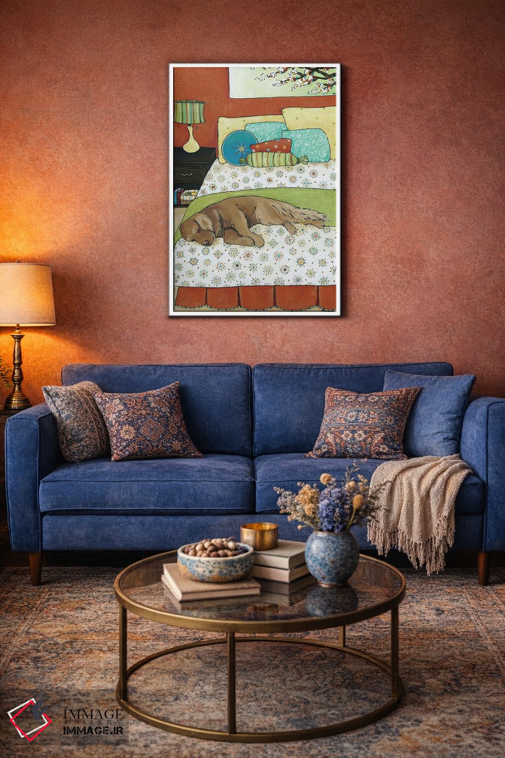 تابلو دکوراتیو چرت طلایی اثر جیمی موراث - D2W