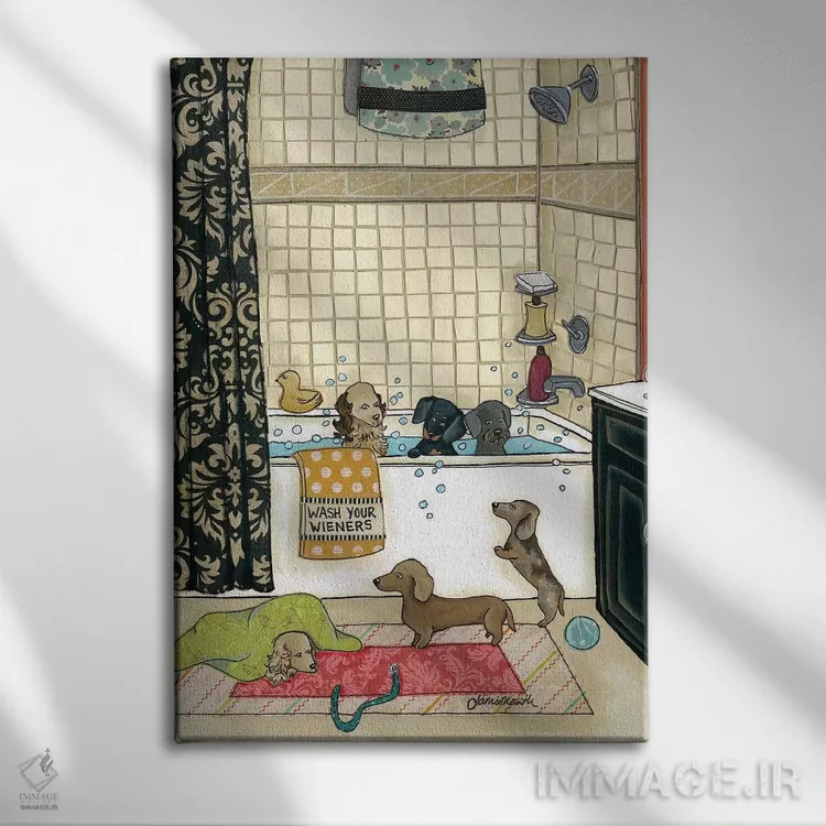 تابلو دکوراتیو وینرهایت را بشوی اثر جیمی موراث - نمای روبهرو روی دیوار