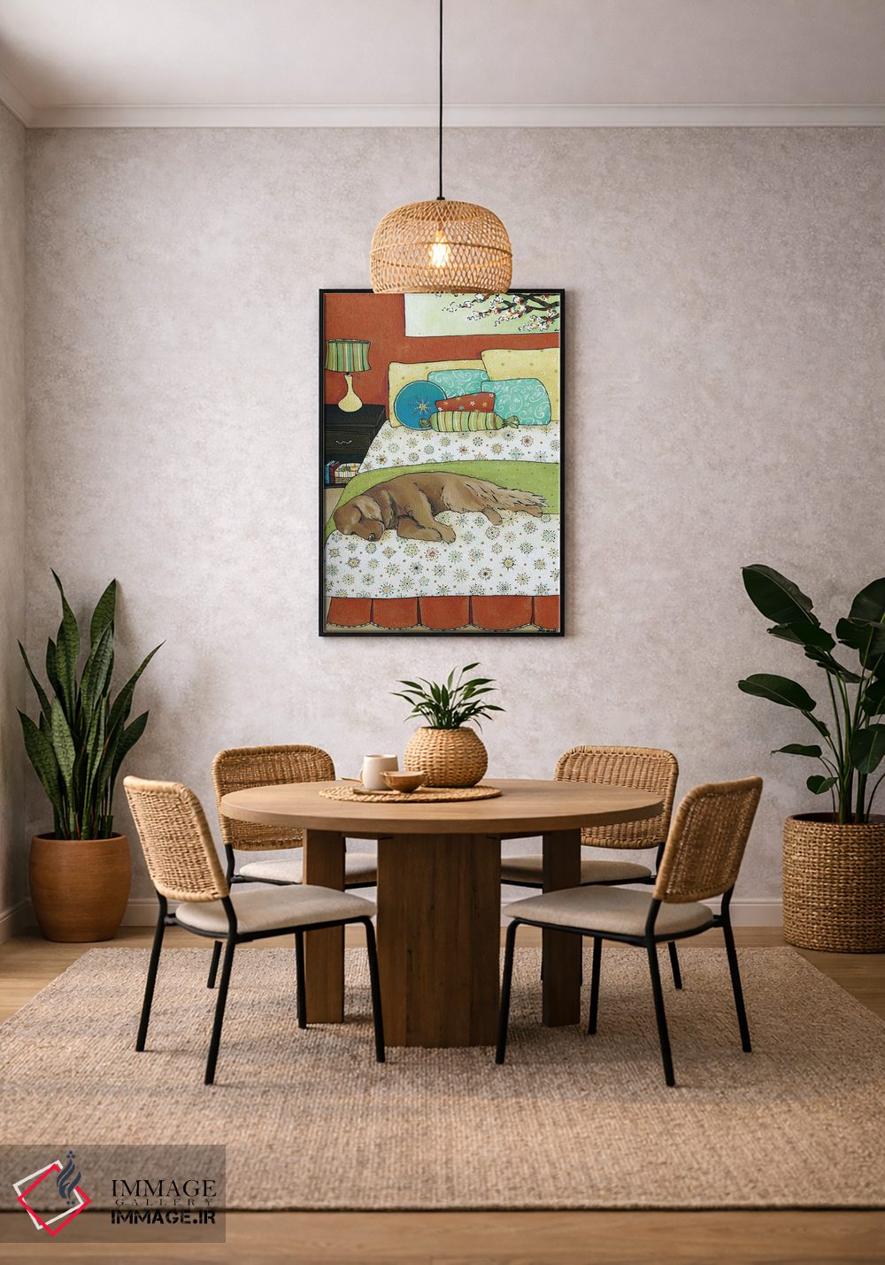 تابلو دکوراتیو چرت طلایی اثر جیمی موراث - D5B